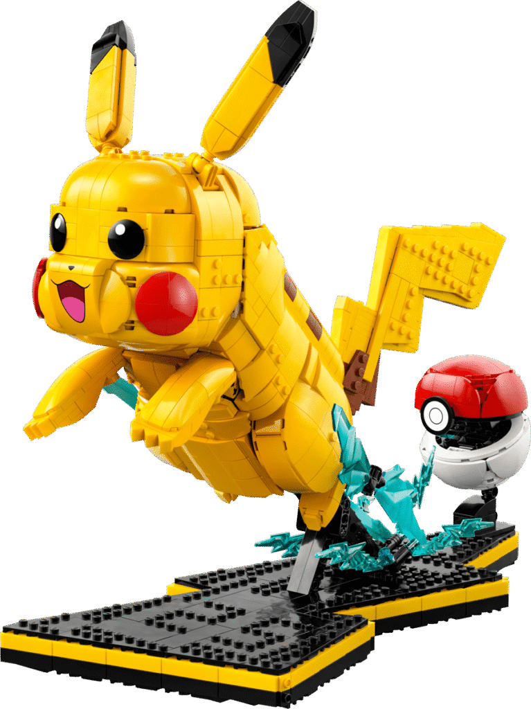 LEGO Pokémon Pikachu i Poké Ball – model o 2050 elementach z efektem dynamicznego wyskoczenia Pikachu z Pokéballa.